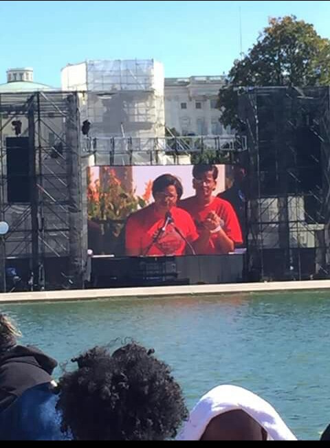 Mrs. Sharon Cooper speaks at the 20th Anniversary of the Million Man March